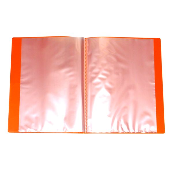 Папка с 20 файлами А4, PP 450/30 мкм, "песок", торц./вн. карм., deVENTE Juicy/ Оранжевая