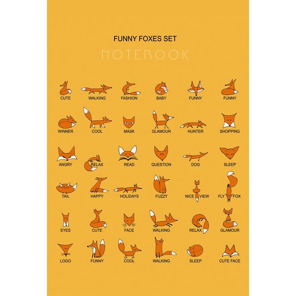 Блокнот на склейке А6, 40 л., клетка, 70 г/м², Listoff Смешные лисята   Акция!