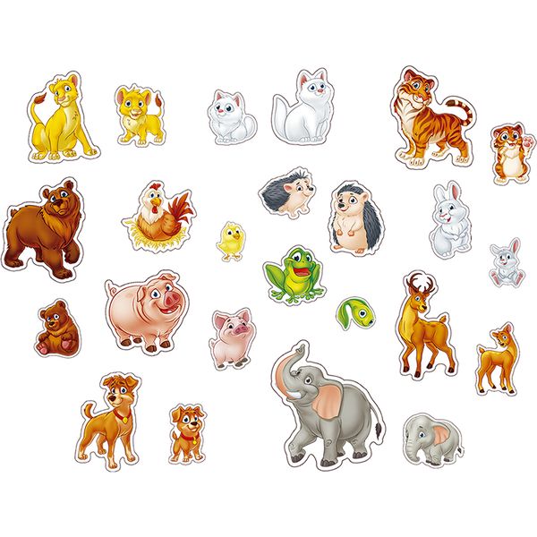 Фигурки на магнитах. Мамы и детки, 24 шт., 3+   Акция!