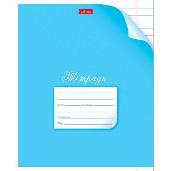 Тетрадь А5, линия, 24 л., на скобе, 65 г/м², мел. картон, Hatber С уголком (акционный товар)