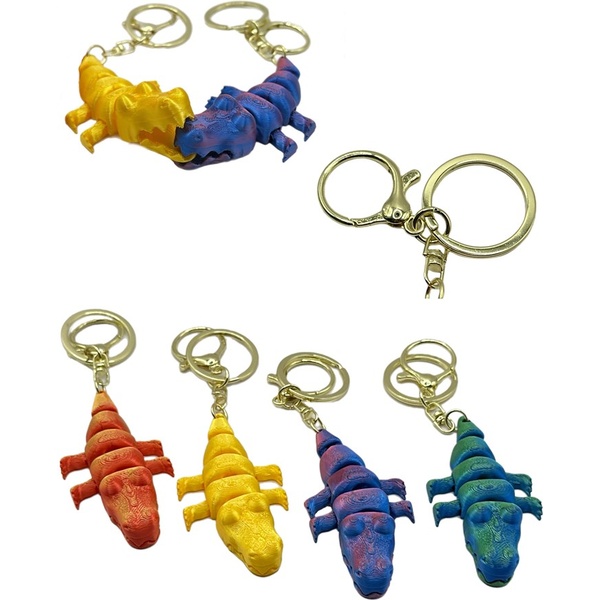 Брелок объемный Крокодил, ассорти, 4 дизайна