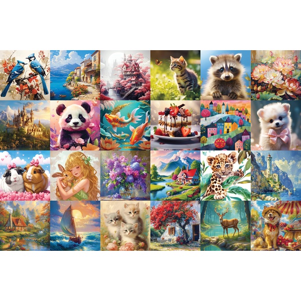 Пазл MINI 120 элементов. Hatber Premium Сюрприз, 150*150 мм, 24 дизайна (с предсказанием) Акция!