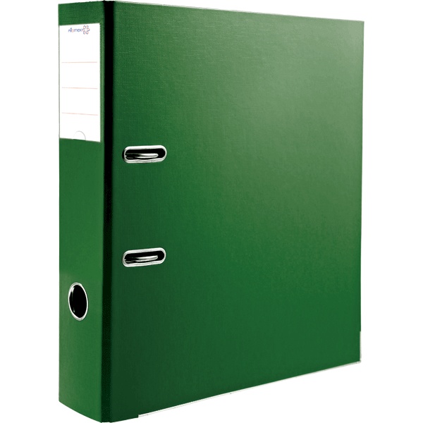 Папка–регистратор А4, 75 мм, покрытие PVC, Attomex Lite_зеленая