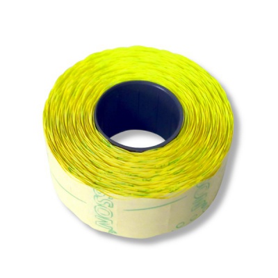 Этикет-лента ВОЛНА, 26*16 мм, 800 шт., желтая  Акция!