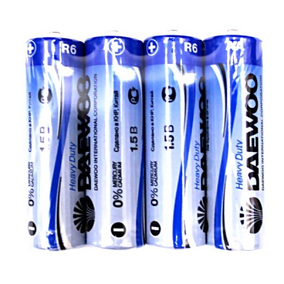 Батарейка R06/AA, 1.5 V, Daewoo Heavy Duty/солевая Батарейка R06/AA, 1.5 V, Daewoo Heavy Duty/солевая
