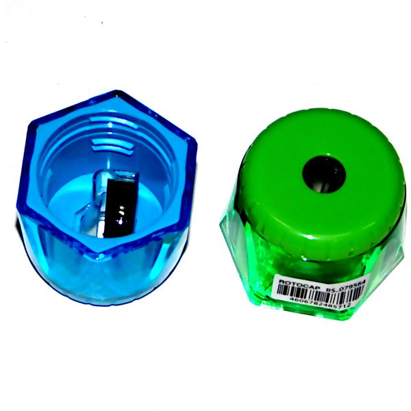 Точилка пластиковая, 1 отв., контейнер, Hatber ROTOCAP (крышка на бутылку)_2 дизайна