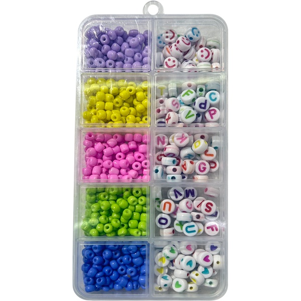 Бусины/Кубики-буквы, 110 г, пластиковые, 10 вариантов, deVENTE (п/контейнер) Акция!