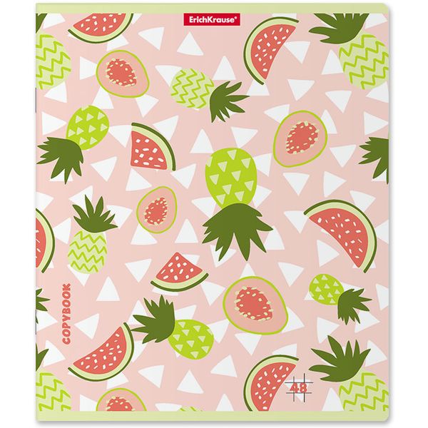 Тетрадь А5, клетка, 48 л., на скобе, 60 г/м², мат. лам., ErichKrause Tropical Sorbet