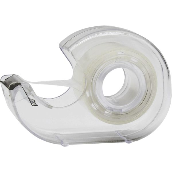 Лента клейкая в диспенсере 19 мм * 33 м, 35 мкм, прозрачная, пластик. втулка deVENTE