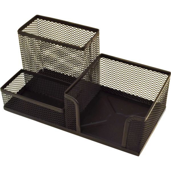 Органайзер для канцелярии deVENTE, металлический, 3 отд., черный