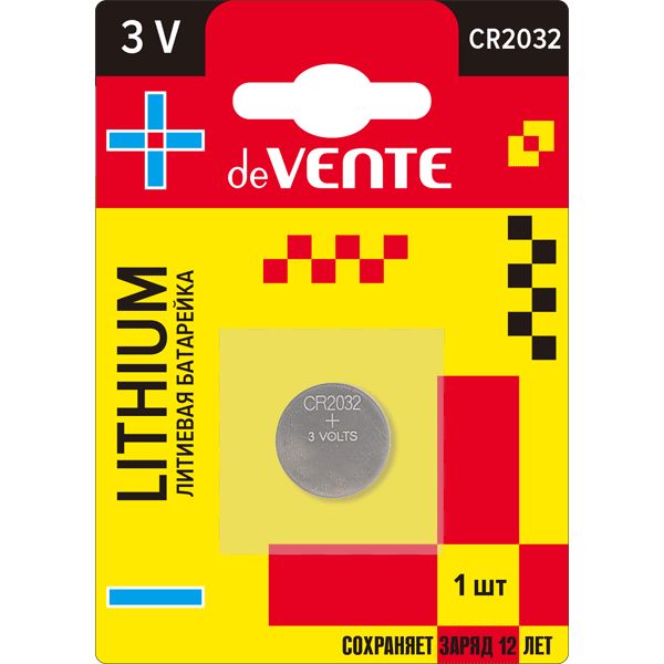 Батарейка CR2032, 3.0 V, deVENTE Lithium Батарейка CR2032, 3.0 V, deVENTE Lithium
