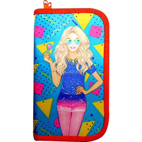 Пенал 2 отд., на молнии, 190*105*50 мм, текстиль, ПЧЕЛКА Сара Акция!