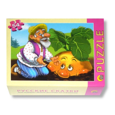 Пазл 54 элемента. РЫЖИЙ КОТ Русские сказки (4 вида), 175*130 мм 