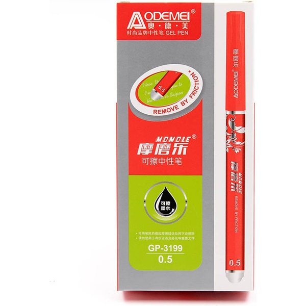 Ручка "пиши-стирай" гелевая, красная, Ø 0.5 мм "игла", рифыл. упор, MAYLOTT Classic