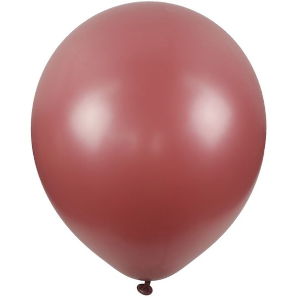 Шары воздушные однотонные, Ø30 см, латекс, ПАСТЕЛЬ_Винный красный (100 шт.)