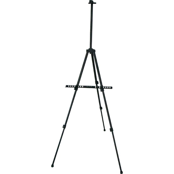 Мольберт напольный deVENTE Art, тип "тренога", с нижней штангой, металлический (алюминиевый), черный