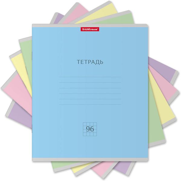 Тетрадь А5, клетка, 96 л., на скобе, 60 г/м², ErichKrause Классика_MIX-PACK