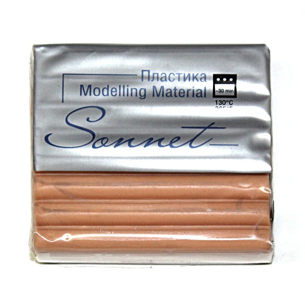Пластика (полимерная глина) СОНЕТ, запекаемая, 56 г, телесная темная Акция!