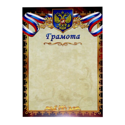 Грамота, с госсимволикой, А4, 105 г/м2, мел. матовая бумага. Эконом Грамота, с госсимволикой, А4, 105 г/м2, мел. матовая бумага. Эконом