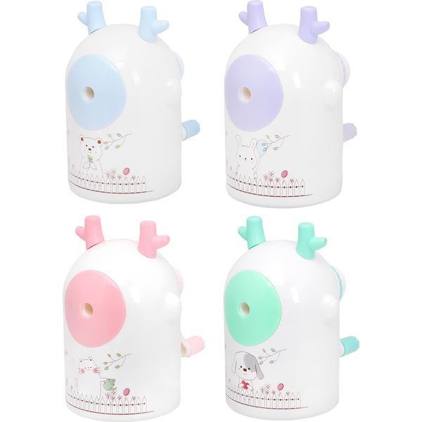 Точилка механическая, 1 отв., контейнер, пласт. корпус, Prof-Press Оленьи рожки_4 дизайна   Акция