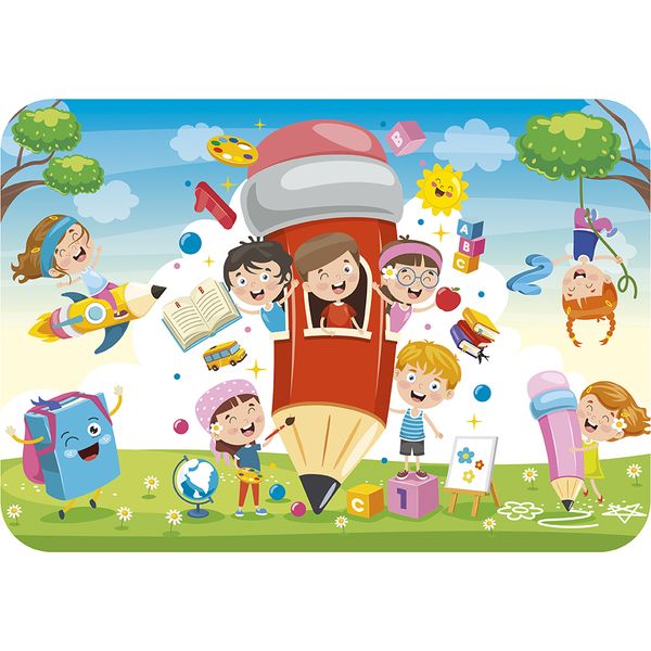 Покрытие настольное детское ПЧЕЛКА Скоро в школу, 33*23 см, пластик  Акция!