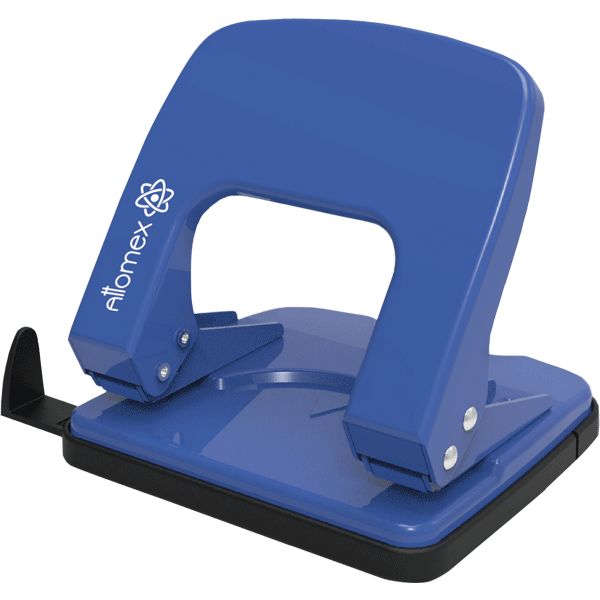 Дырокол на 25 л., 2 отв., металлический корпус, Attomex_синий