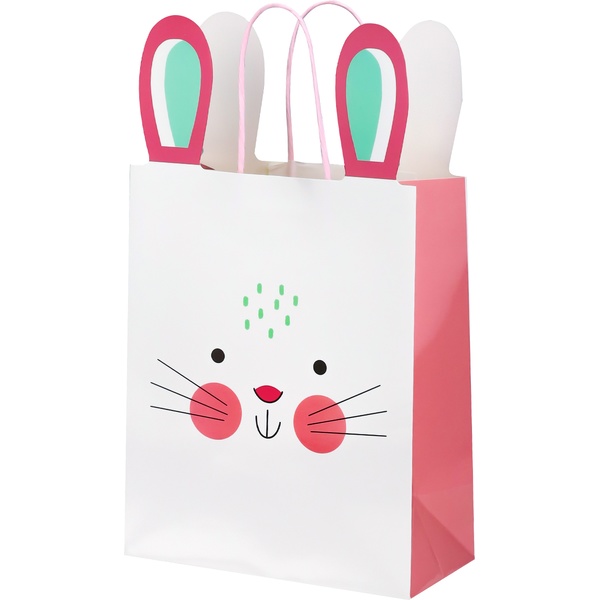 Пакет подарочный, 18*23*10 см, мел. бумага 210 г/м², 3D, Dream cards Зайчик с ушками