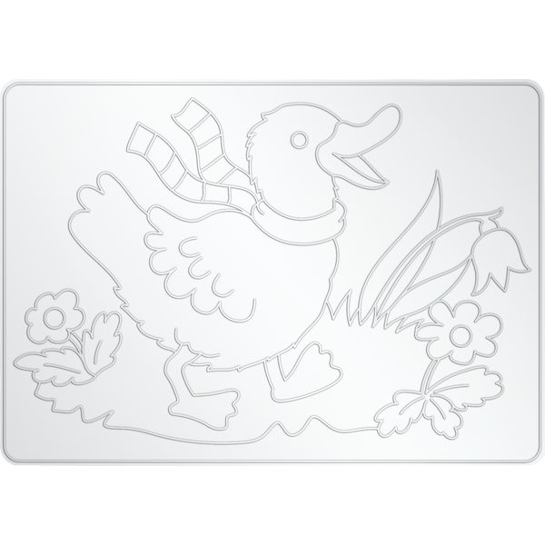 Доска для лепки А4 + трафарет (на обратной стороне), пластик, цв.: белый, ЛУЧ № 2