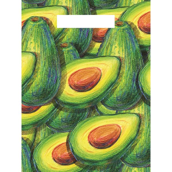 Пакет с вырубной ручкой, 48*37 см, полиэтилен 50 мкм, Авокадо