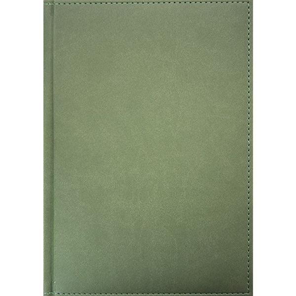 Ежедневник полудатированный, А5, 128 л., 60 г/м2, тв. перепл., и/к, поролон, Plano Sorrento_оливковый  Акция!