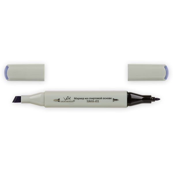 Скетчмаркер 2-сторонний, 0.7 мм/1-7 мм, спирт. основа, серо-голубой_Dntch Blue, VISTA-ARTISTA Style Акция!