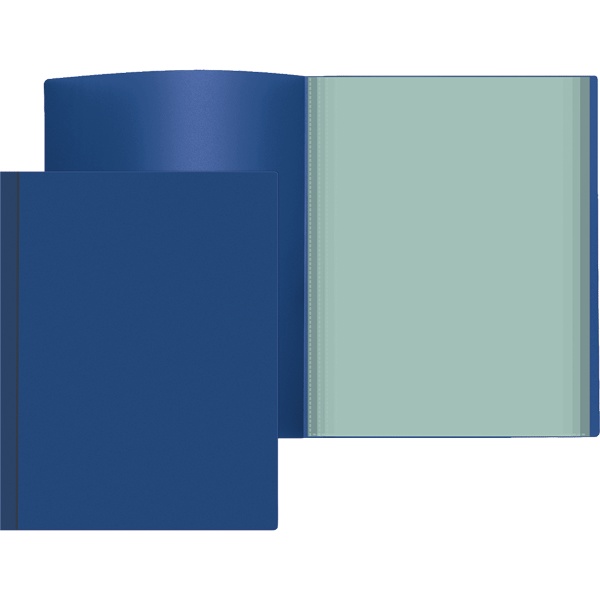 Папка с 20 файлами А4, 500/25 мкм, "песок", синяя, Attomex Lite Eco