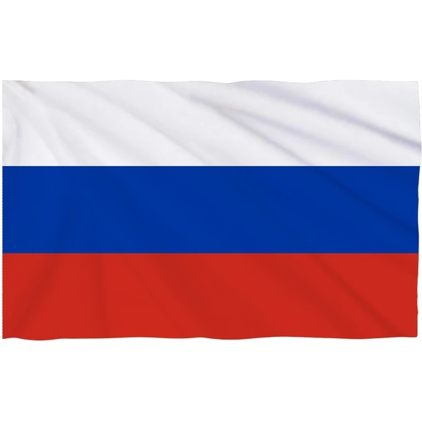 Флажок РОССИЯ ТРИКОЛОР 16*24 см с флагштоком