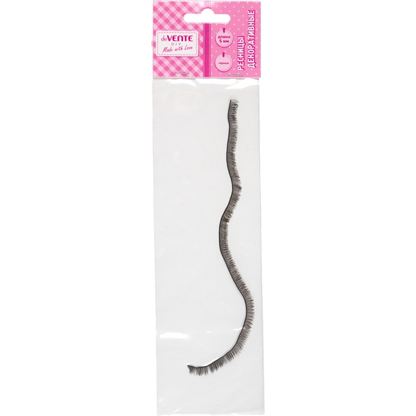 Реснички декоративные, 200*5 мм, цв.: черный, deVENTE (1 шт.) Акция!
