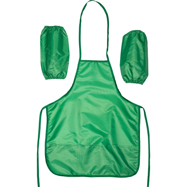 Фартук для труда + нарукавники, р-р M, водоот. полиэстер, зеленый, deVENTE