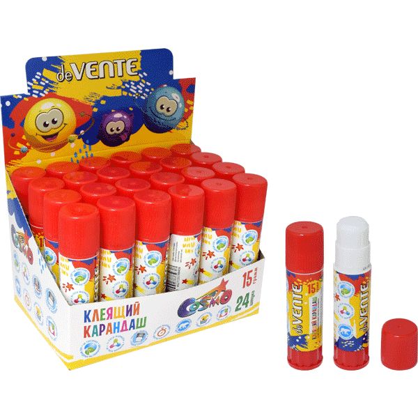 Клей-карандаш 15 г deVENTE. Cosmo, PVA основа, быстросохнущий Клей-карандаш 15 г deVENTE. Cosmo, PVA основа, быстросохнущий