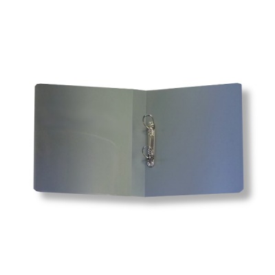 Папка на 2 D-кольцах, А4, PP 800 мкм, "песок", 40 мм, внутр. карман, Бюрократ_серая