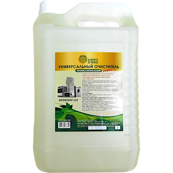 Очиститель универсальный профессиональный Albero D'ORO Detergent LUX Power 5 л (канистра) Очиститель универсальный профессиональный Albero D'ORO Detergent LUX Power 5 л (канистра)