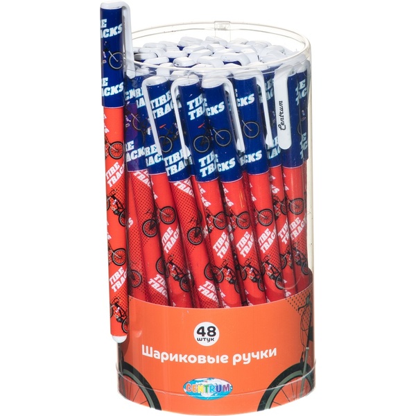 Ручка шариковая, синяя, 0.7 мм, круг. корпус, CENTRUM Tire Tracks Акция!