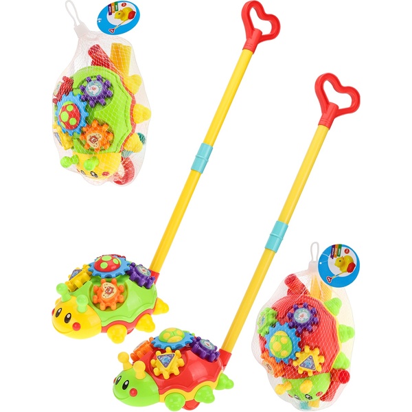 Каталка на палочке "Букашка", 23*20*12.5 см (длина палки 44 см), Акция!