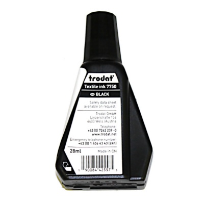 Краска штемпельная для ткани TRODAT Textile, 28 мл, на спирт. основе, черная