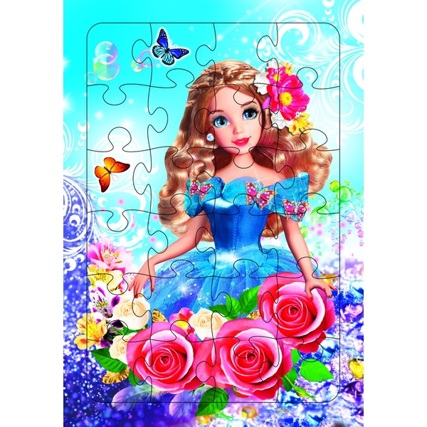 Пазл в рамке 24 элемента. ЛЕДА Моя принцесса, 160*240 мм Акция!