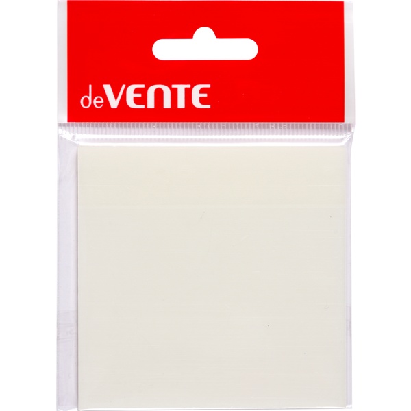 Закладки пластиковые с клеевым краем, 76*76 мм, 1*50 л., прозрачные, deVENTE