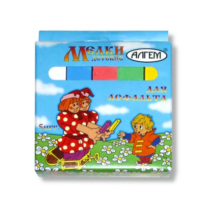 Мелки цветные "Асфальт" АЛГЕМ 5 шт. Мелки цветные "Асфальт" АЛГЕМ 5 шт.