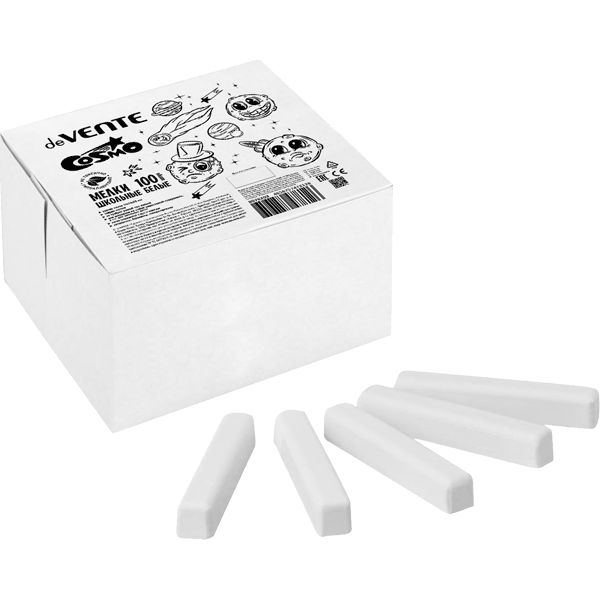 Мелки белые, квадратные, 100 шт., deVENTE Cosmo