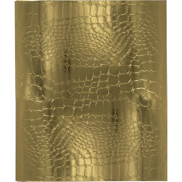 Тетрадь А5, клетка, 48 л., на скобе, 60 г/м², диз. картон, тисн. "сroco", Alingar Золотой металлик/Gold Croco metallic