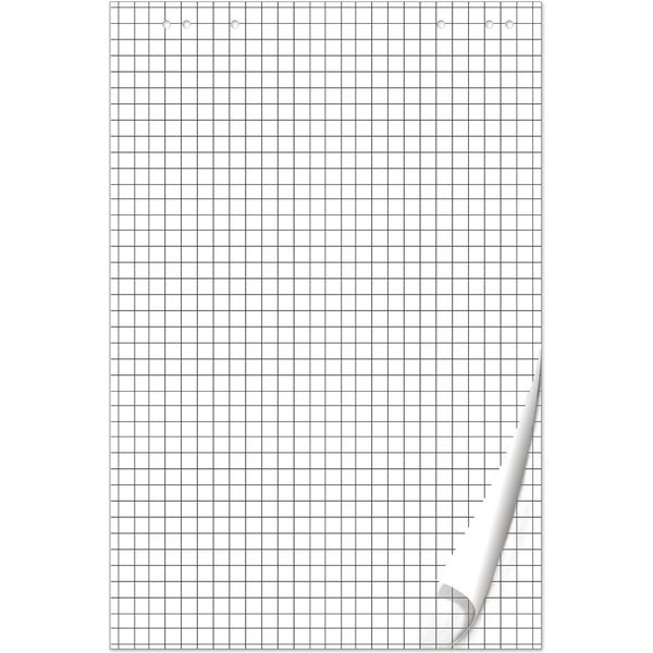 Бумага для флипчарта, 675*980 мм, 20 л., 80 г/м2, клетка, 6 отверстий, BRAUBERG Standard