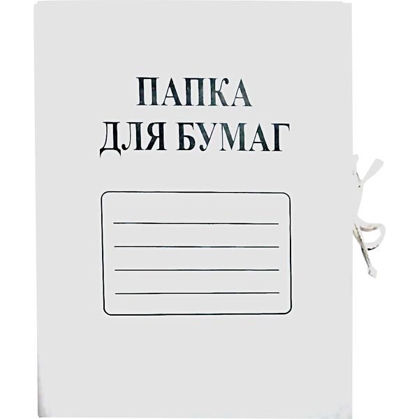 Папка с завязками А4, 360 г/м2, картон немелованный, цвет: белый, COLORCODE Папка с завязками А4, 360 г/м2, картон немелованный, цвет: белый, COLORCODE