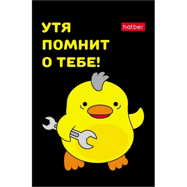 Блокнот на склейке А7, 48 л., клетка, Hatber УтяКря, мел. бумага, 3-х цв. блок, 5 дизай Блокнот на склейке А7, 48 л., клетка, Hatber УтяКря, мел. бумага, 3-х цв. блок, 5 дизай
