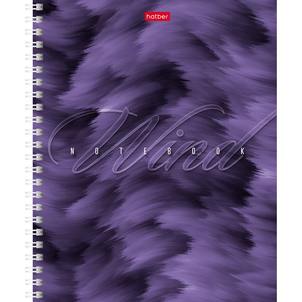 Тетрадь А5, клетка, 80 л., на гребне, 65 г/м², Hatber Premium Ветер_4 дизайна